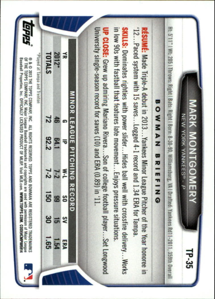 2013 Bowman Draft Baseball Part 2 - Picture 156 of 193