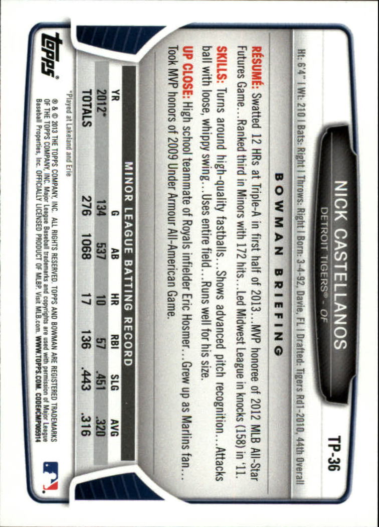 2013 Bowman Draft Baseball Part 2 - Picture 158 of 193