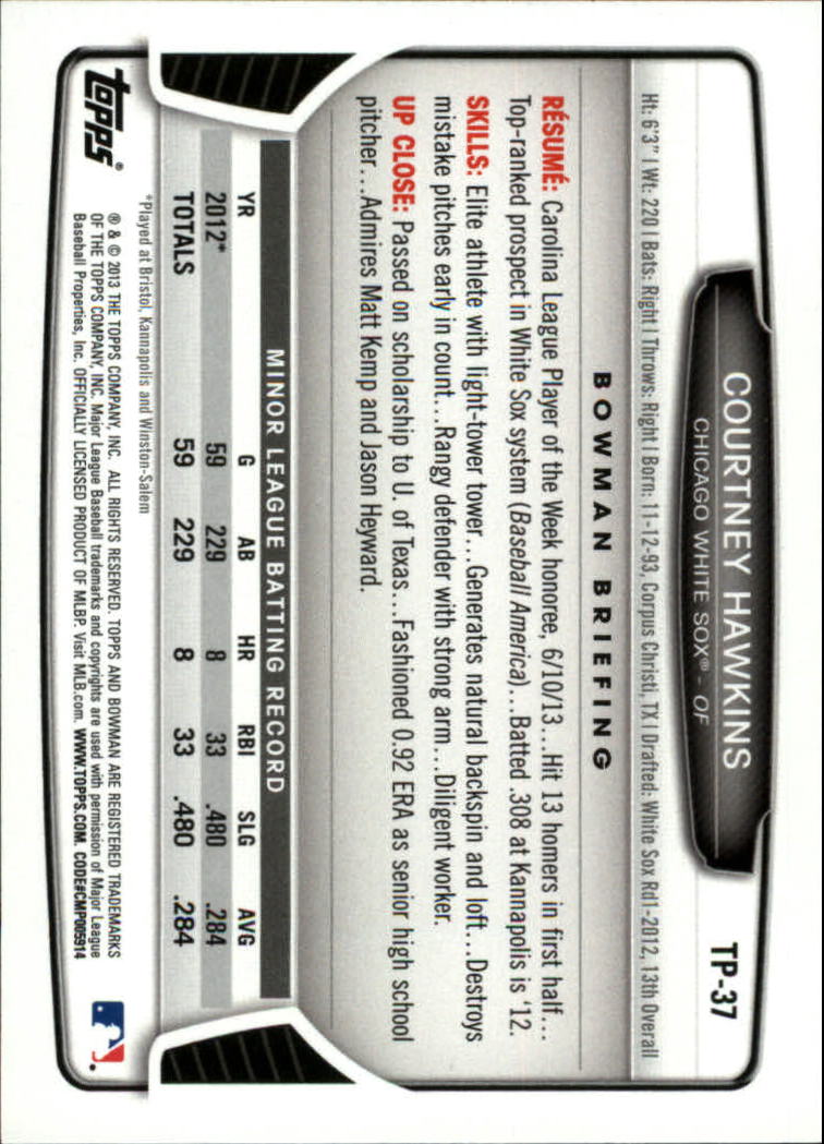 2013 Bowman Draft Baseball Part 2 - Picture 160 of 193