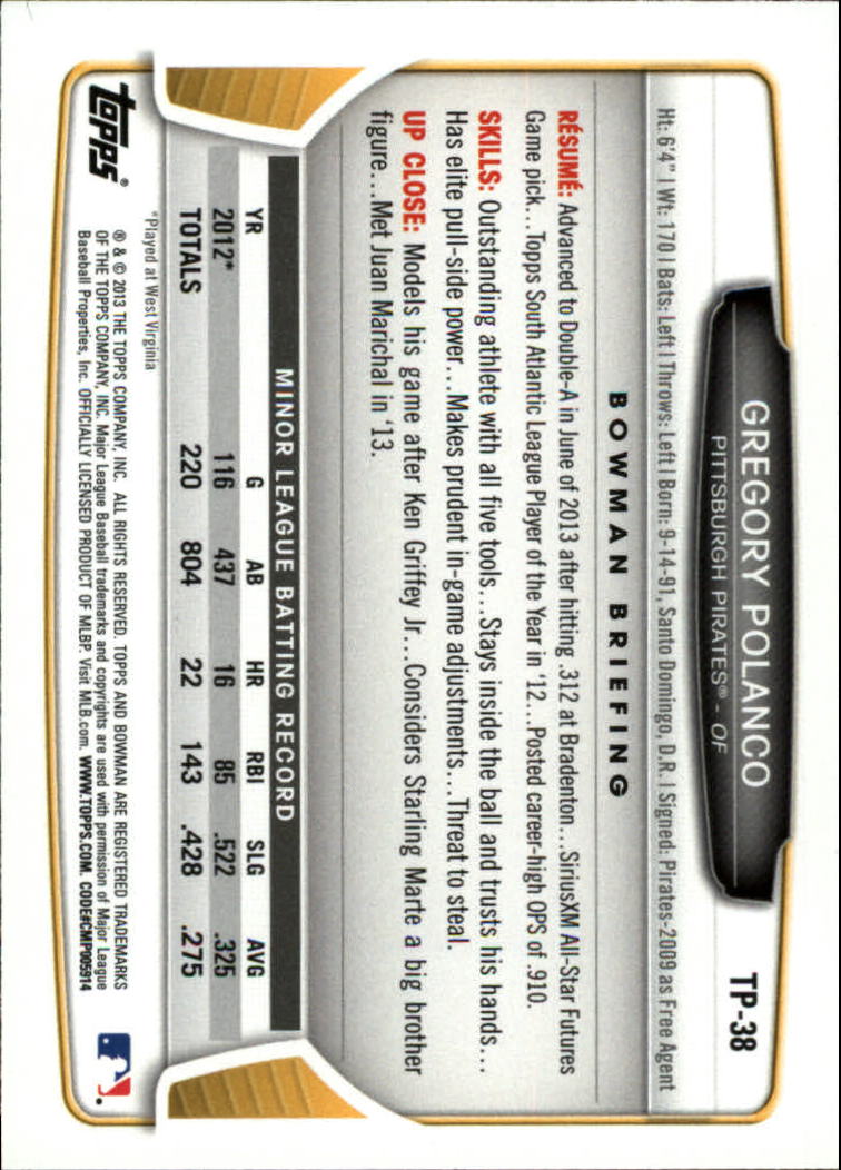 2013 Bowman Draft Baseball Part 2 - Picture 162 of 193