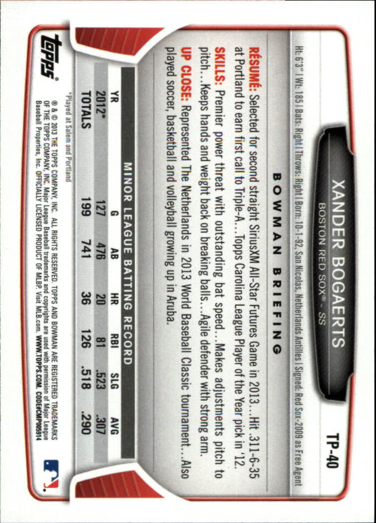 2013 Bowman Draft Baseball Part 2 - Picture 166 of 193