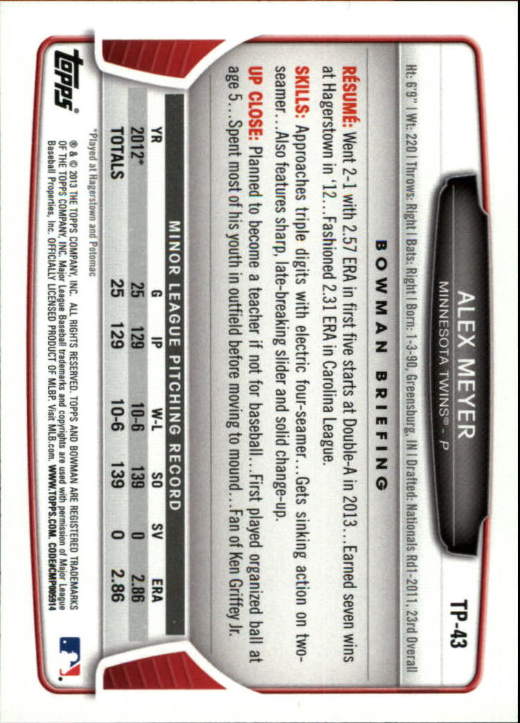 2013 Bowman Draft Baseball Part 2 - Picture 172 of 193