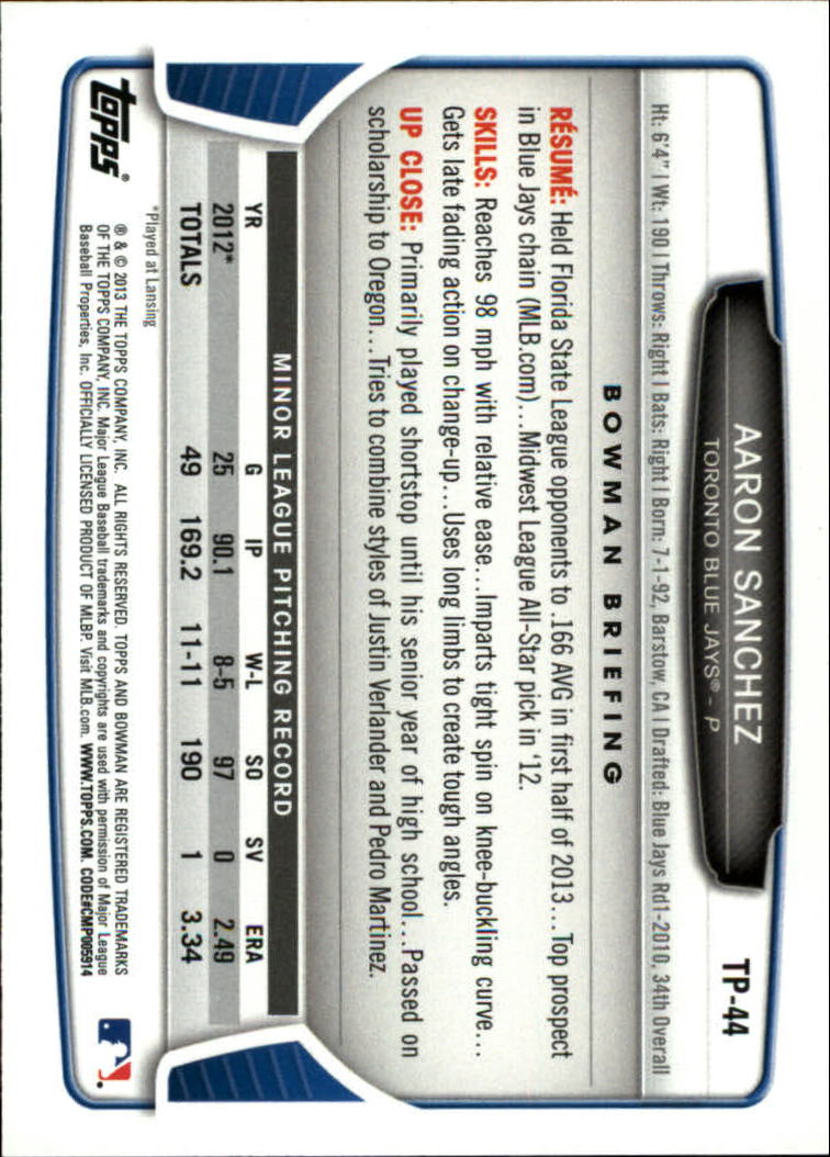 2013 Bowman Draft Baseball Part 2 - Picture 174 of 193
