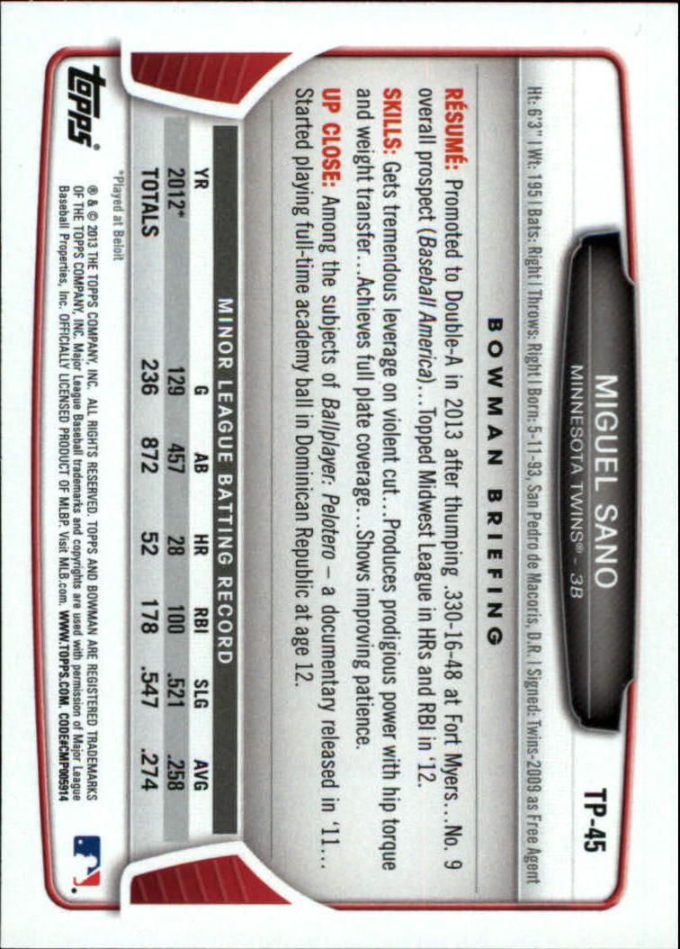 2013 Bowman Draft Baseball Part 2 - Picture 176 of 193
