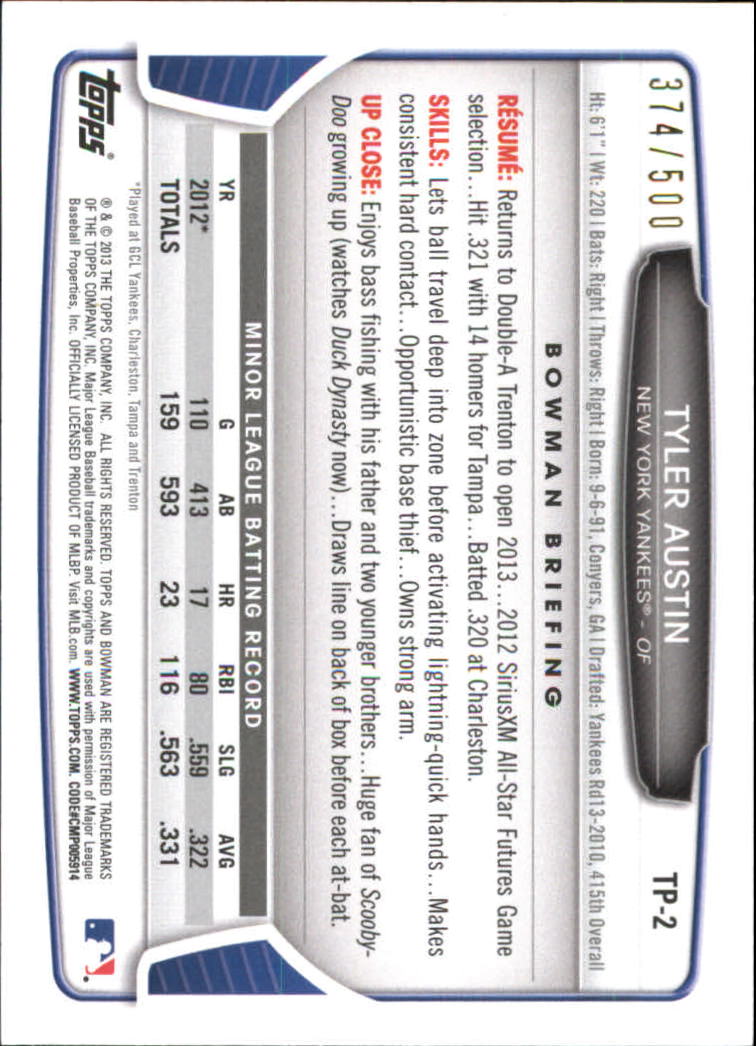 2013 Bowman Draft Baseball Part 2 - Picture 178 of 193