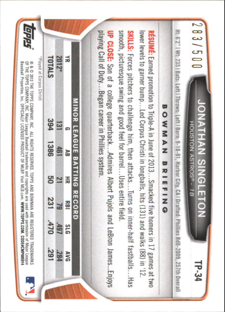 2013 Bowman Draft Baseball Part 2 - Picture 184 of 193