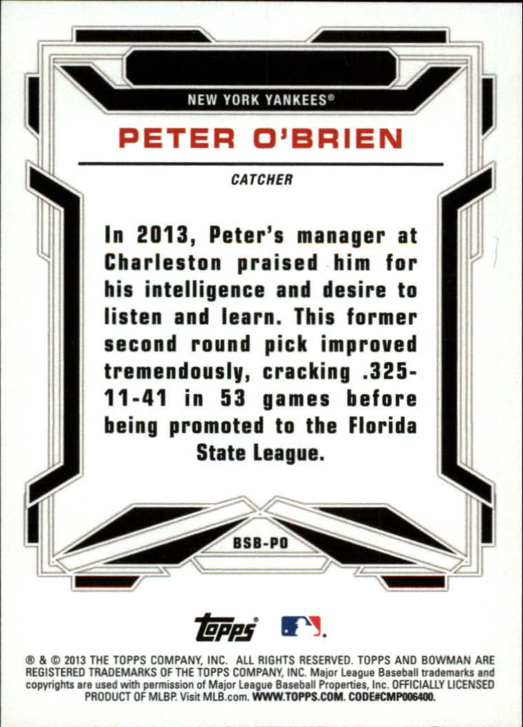 2013 Bowman Draft Baseball Part 2 - Picture 58 of 193