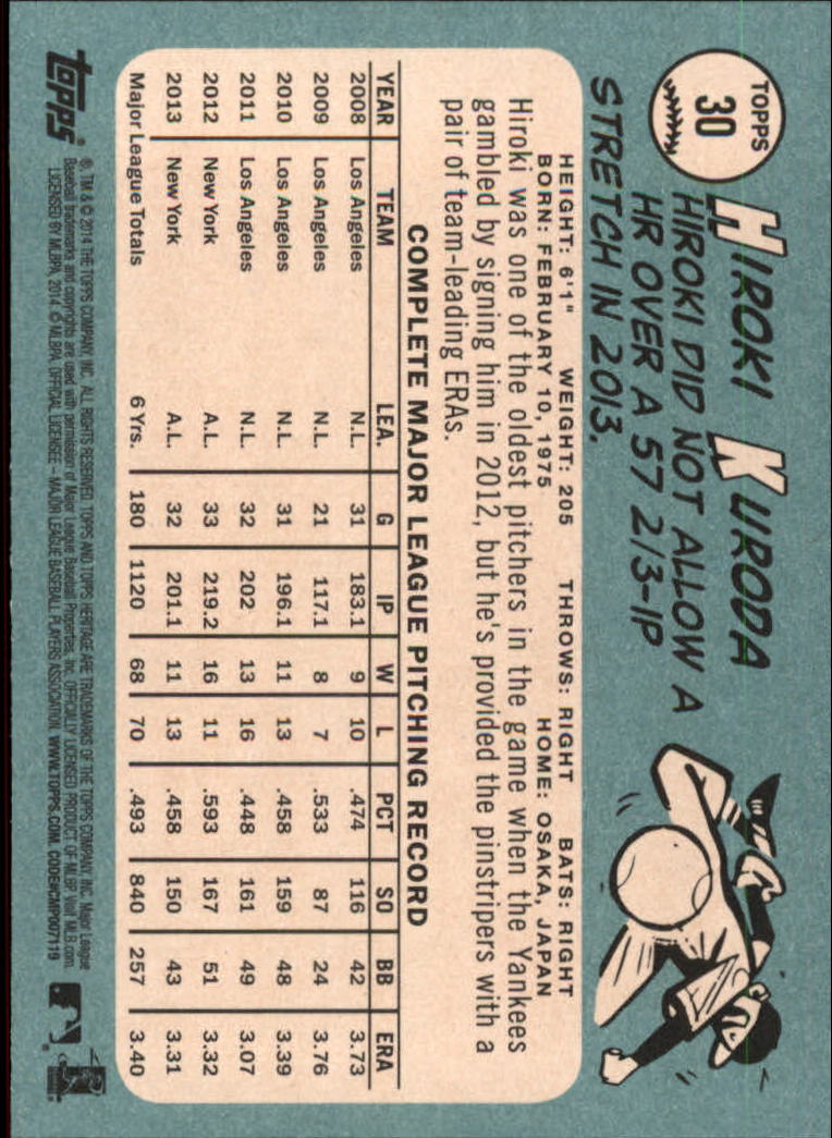 2014 Topps Heritage Baseball Card Pick 2-262 - Picture 53 of 489