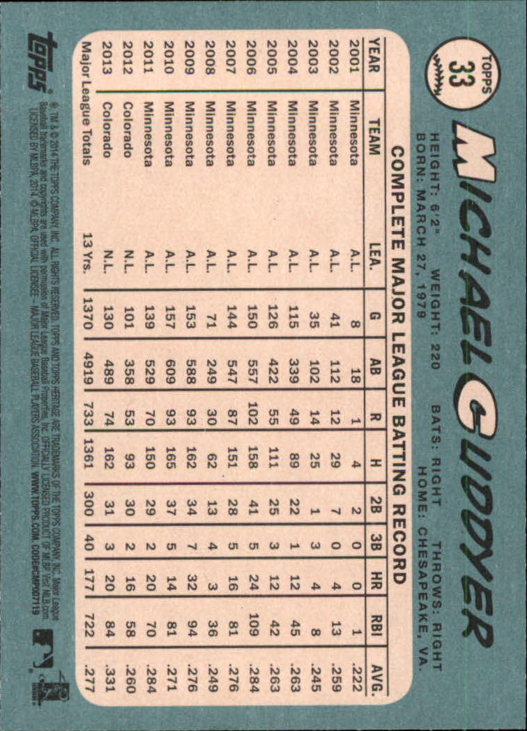 2014 Topps Heritage Baseball Card Pick 2-262 - Picture 59 of 489