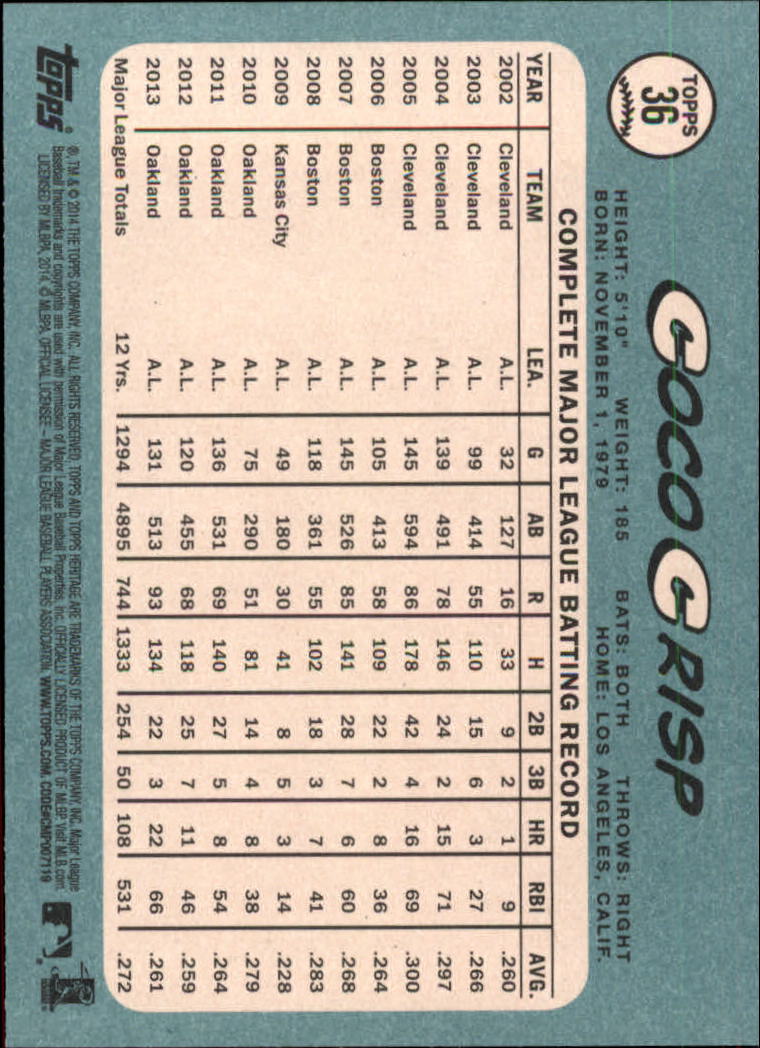 2014 Topps Heritage Baseball Card Pick 2-262 - Picture 65 of 489