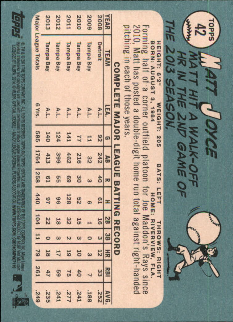 2014 Topps Heritage Baseball Card Pick 2-262 - Picture 77 of 489