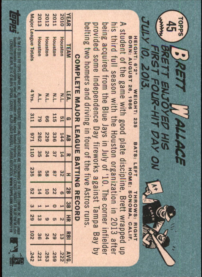 2014 Topps Heritage Baseball Card Pick 2-262 - Picture 83 of 489