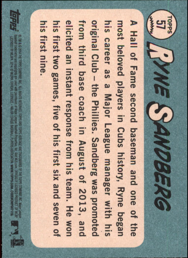 2014 Topps Heritage Baseball Card Pick 2-262 - Picture 105 of 489