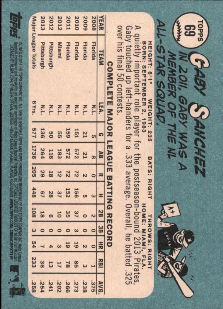 2014 Topps Heritage Baseball Card Pick 2-262 - Picture 129 of 489