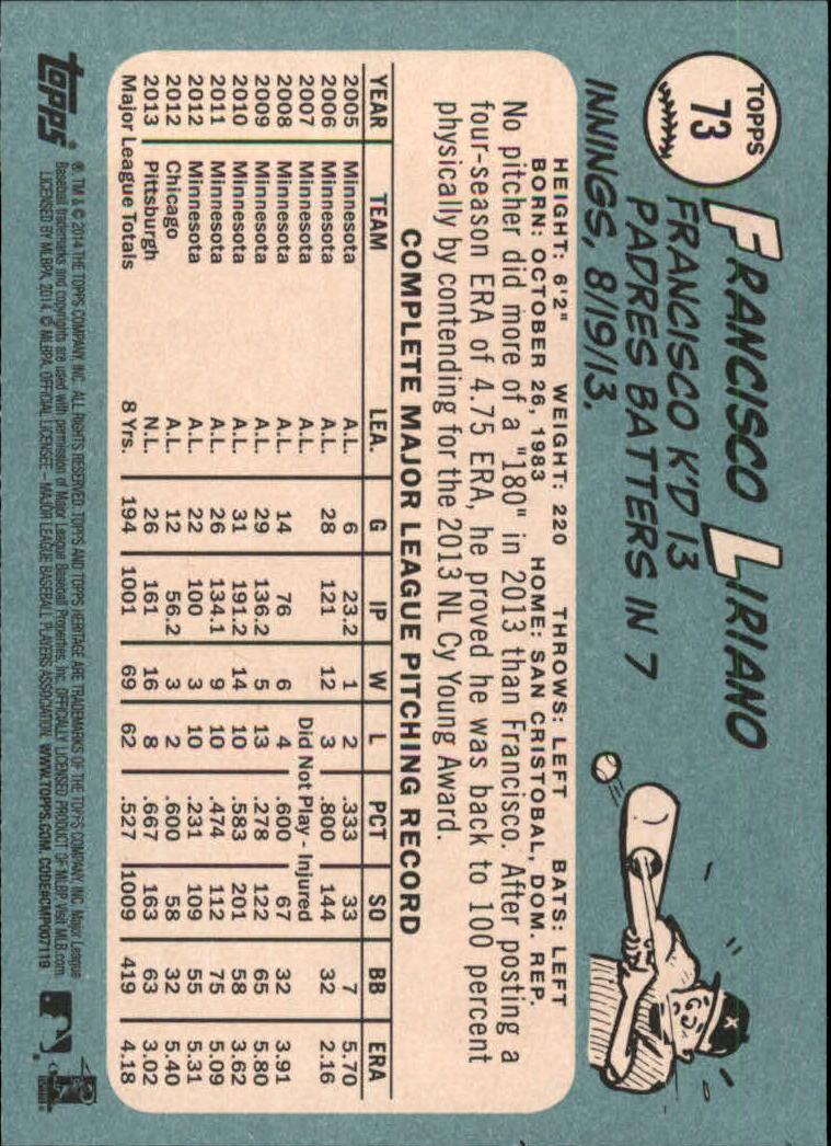2014 Topps Heritage Baseball Card Pick 2-262 - Picture 137 of 489