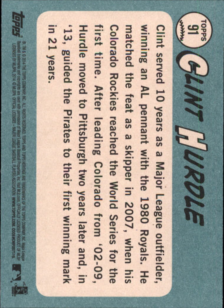2014 Topps Heritage Baseball Card Pick 2-262 - Picture 171 of 489