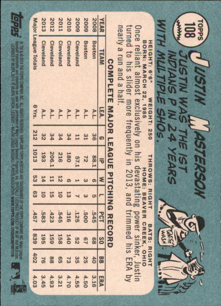 2014 Topps Heritage Baseball Card Pick 2-262 - Picture 203 of 489