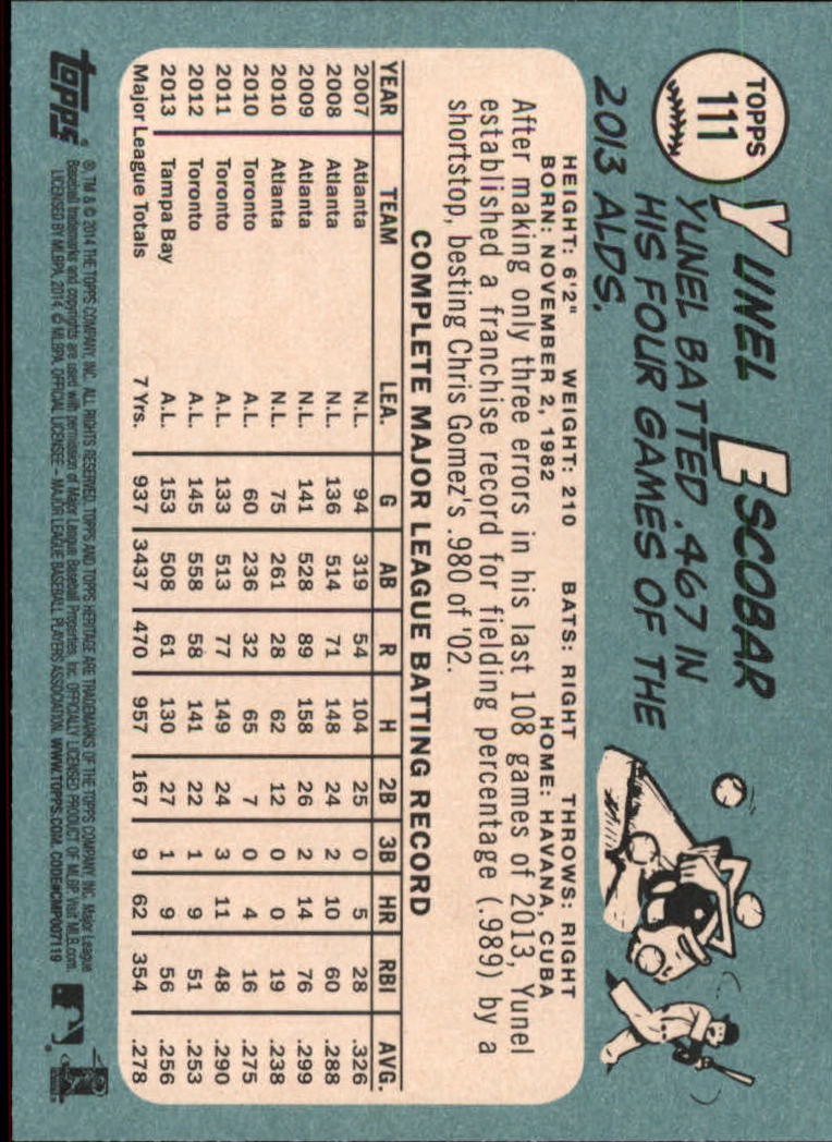 2014 Topps Heritage Baseball Card Pick 2-262 - Picture 209 of 489