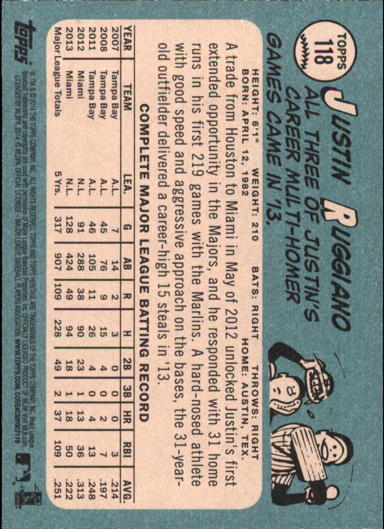 2014 Topps Heritage Baseball Card Pick 2-262 - Picture 221 of 489