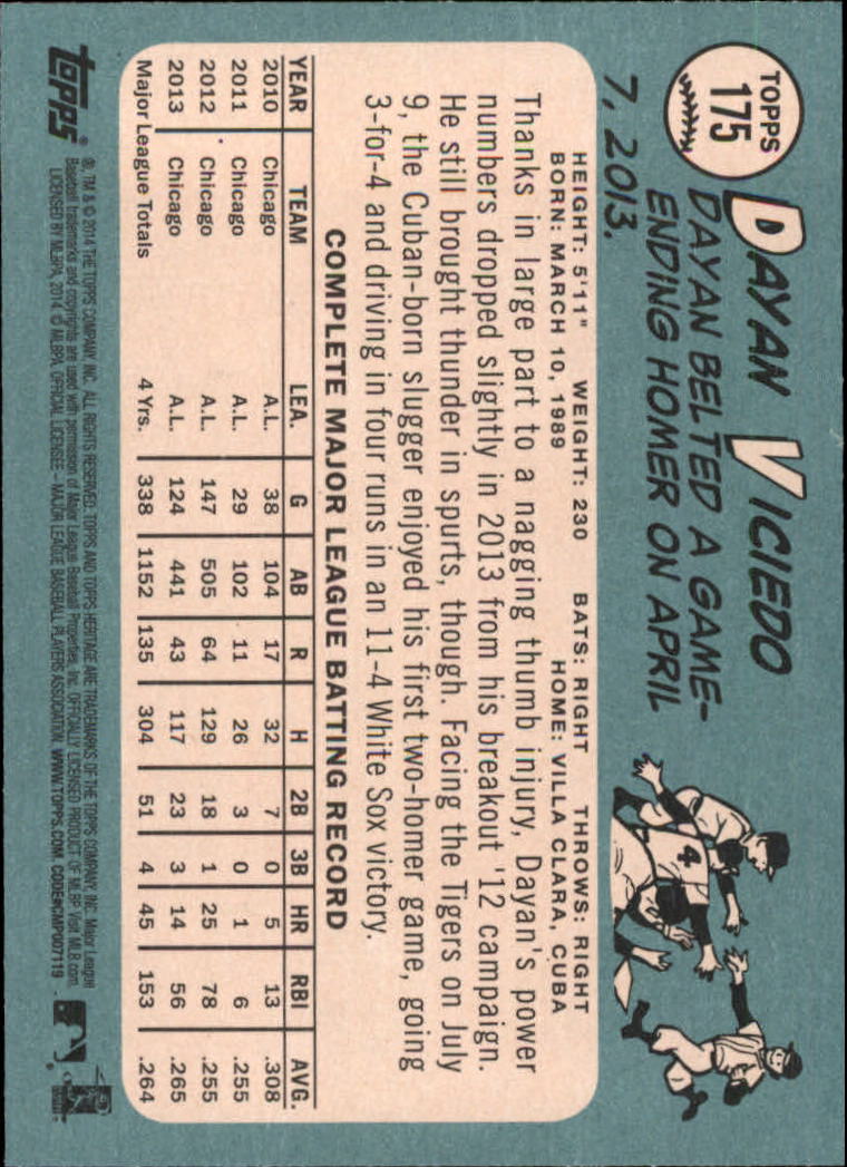 2014 Topps Heritage Baseball Card Pick 2-262 - Picture 333 of 489