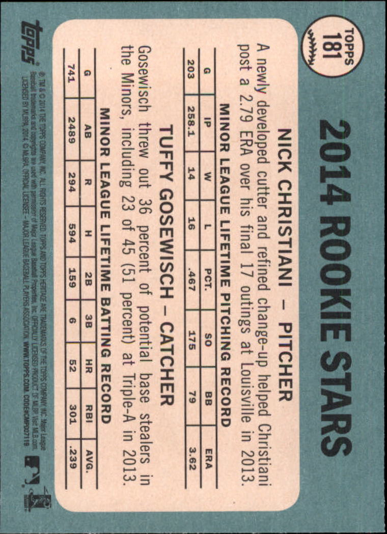 2014 Topps Heritage Baseball Card Pick 2-262 - Picture 345 of 489