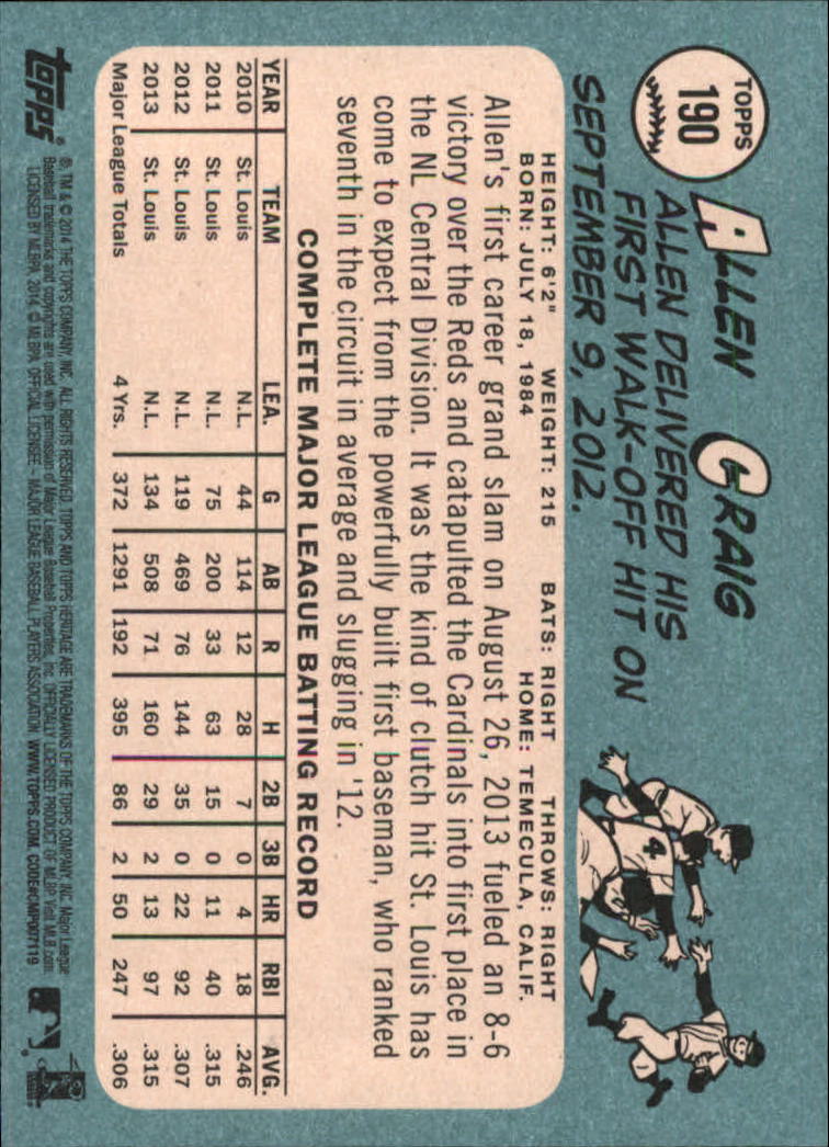 2014 Topps Heritage Baseball Card Pick 2-262 - Picture 359 of 489