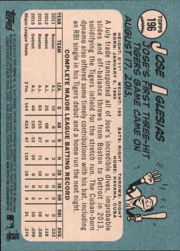 2014 Topps Heritage Baseball Card Pick 2-262 - Picture 371 of 489
