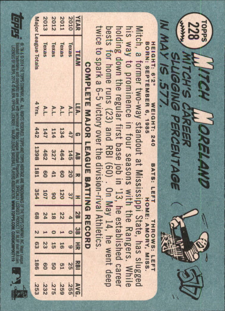 2014 Topps Heritage Baseball Card Pick 2-262 - Picture 427 of 489