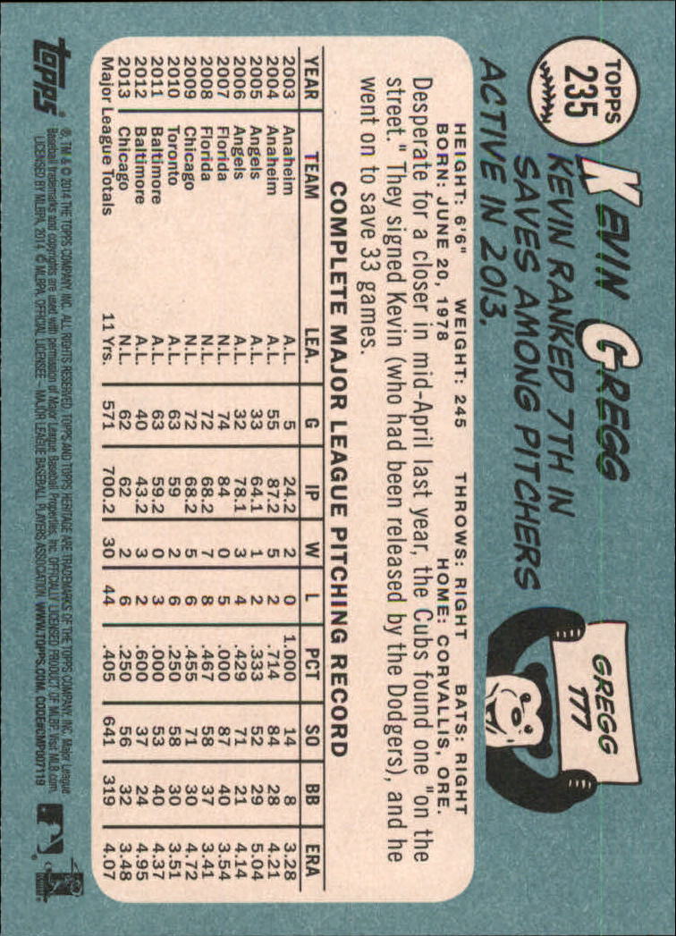 2014 Topps Heritage Baseball Card Pick 2-262 - Picture 441 of 489