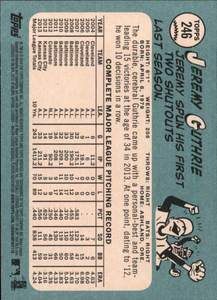 2014 Topps Heritage Baseball Card Pick 2-262 - Picture 461 of 489