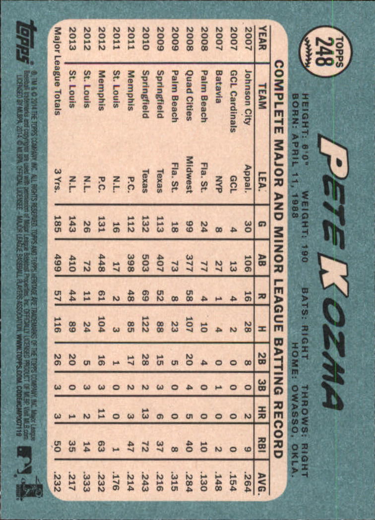 2014 Topps Heritage Baseball Card Pick 2-262 - Picture 465 of 489