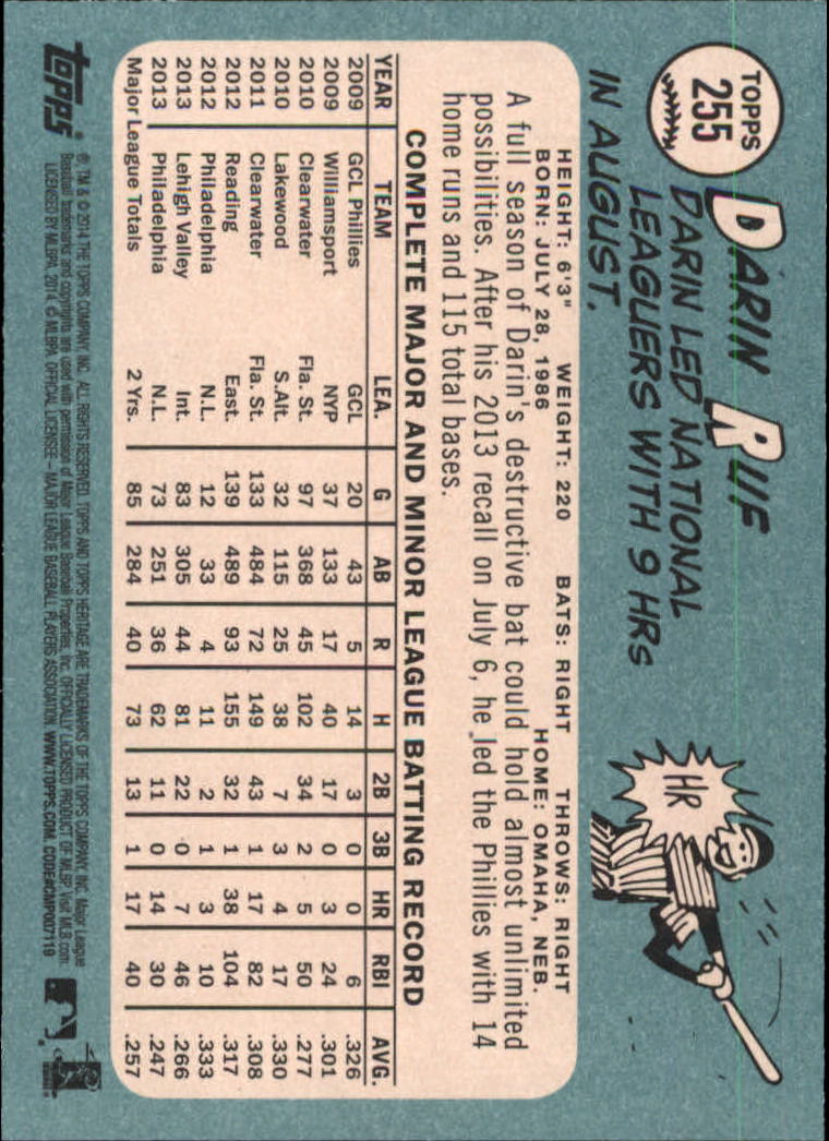 2014 Topps Heritage Baseball Card Pick 2-262 - Picture 475 of 489