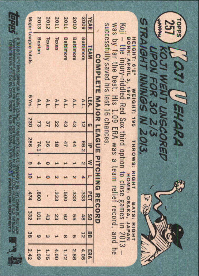 2014 Topps Heritage Baseball Card Pick 2-262 - Picture 479 of 489