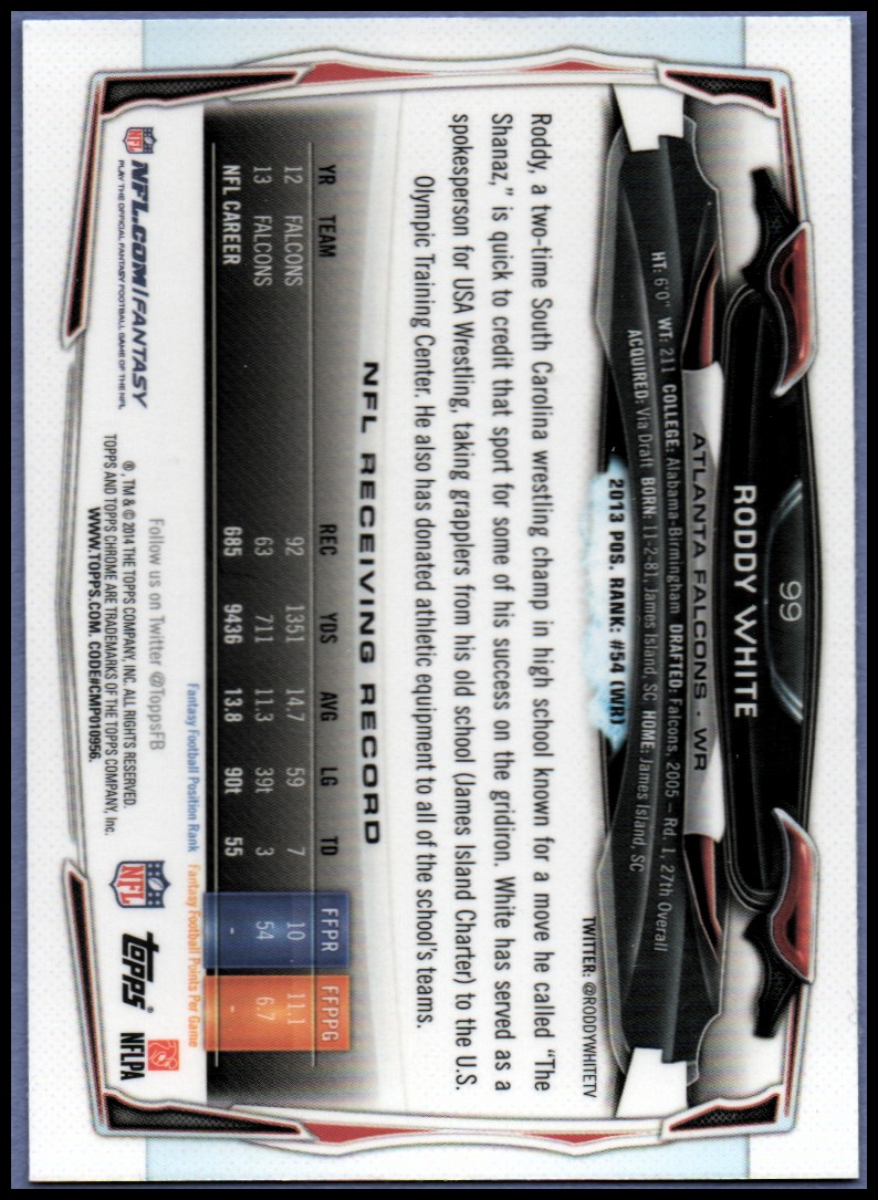 2014 Topps Chrome Football Part 1 Main Set Cards #1 to #220 - Picture 197 of 415