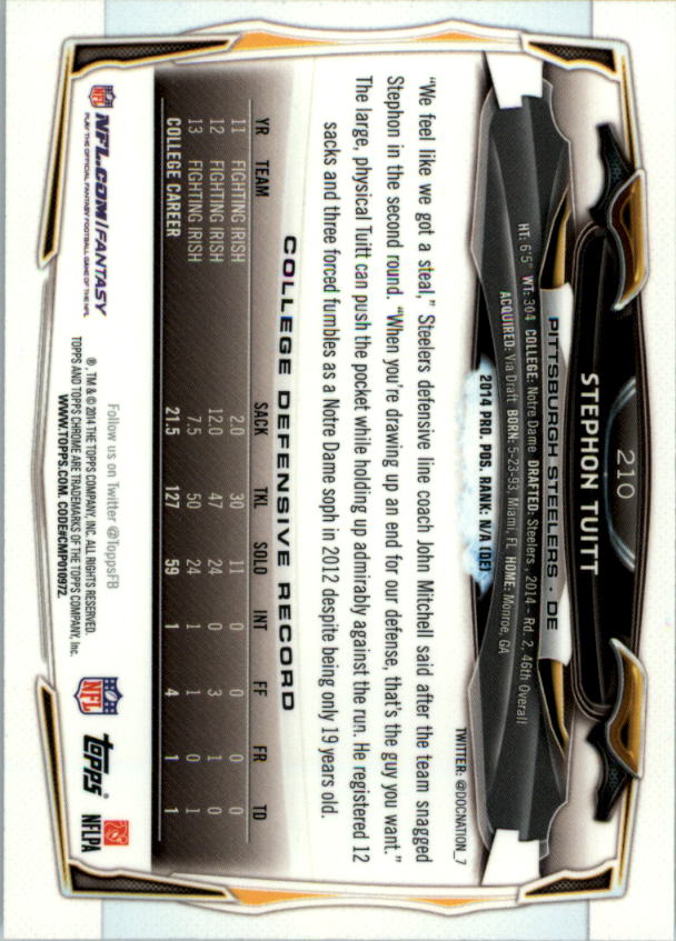 2014 Topps Chrome Football Part 2 Refractors Parallel Cards - Picture 23 of 233