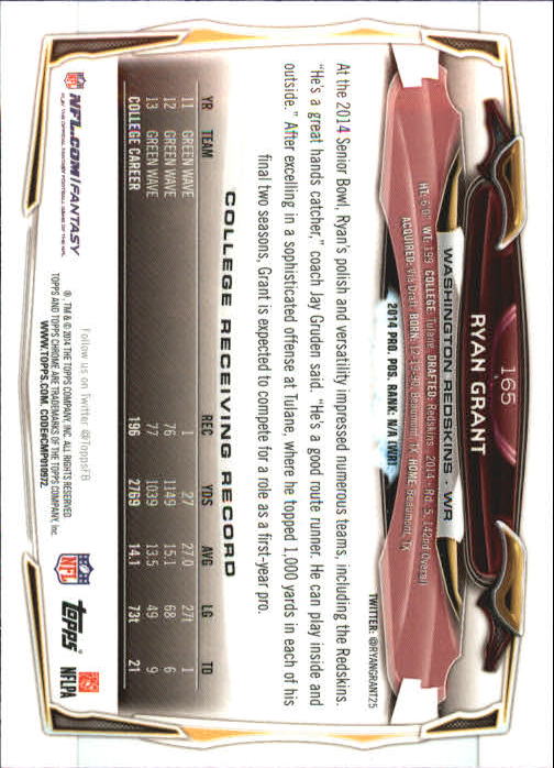 2014 Topps Chrome Football Part 2 Refractors Parallel Cards - Picture 104 of 233