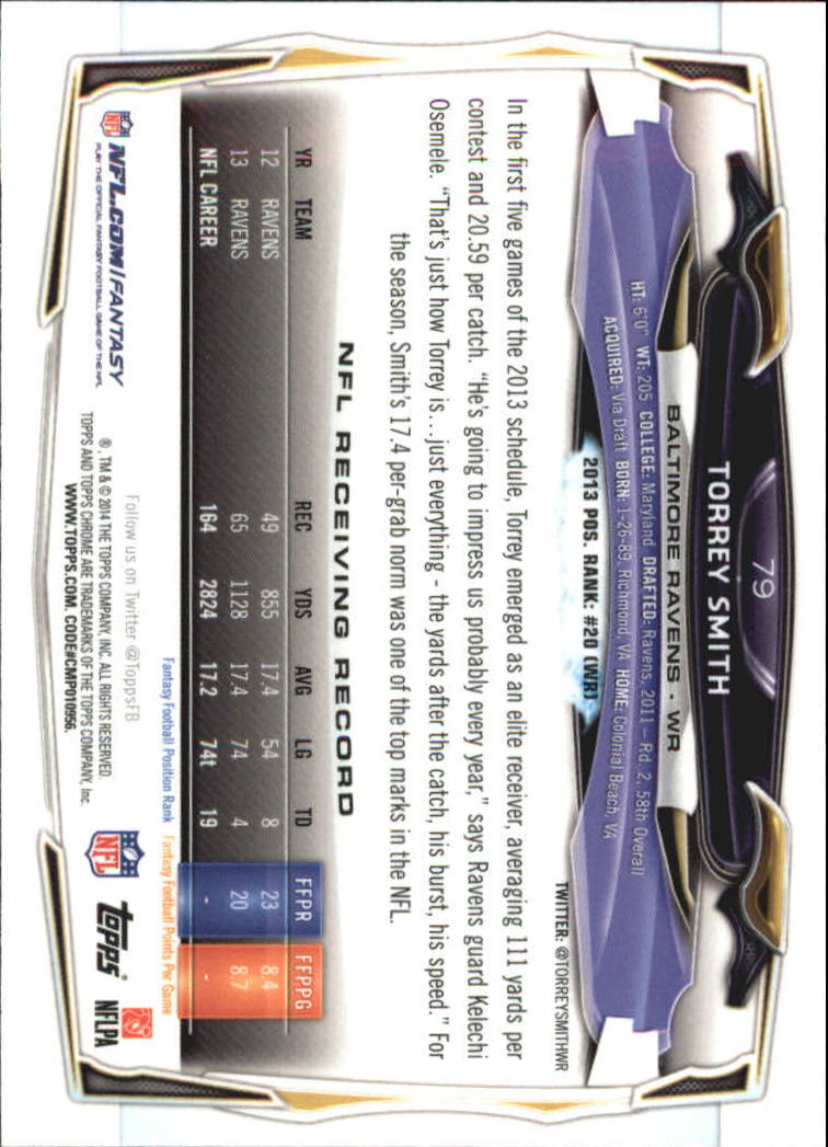 2014 Topps Chrome Football Part 2 Refractors Parallel Cards - Picture 74 of 233