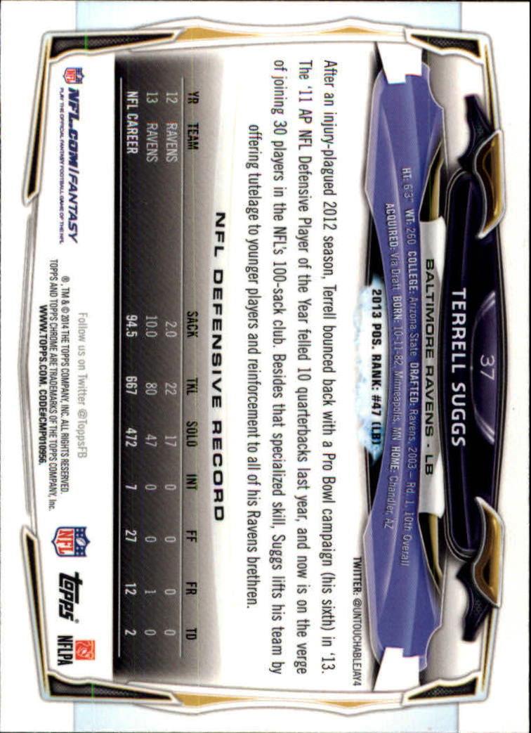 2014 Topps Chrome Football Part 2 Refractors Parallel Cards - Picture 50 of 233