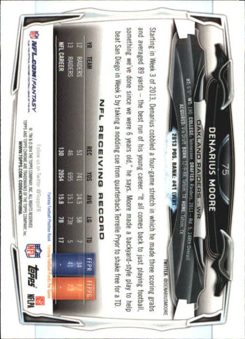 2014 Topps Chrome Football Part 2 Refractors Parallel Cards - Picture 54 of 233