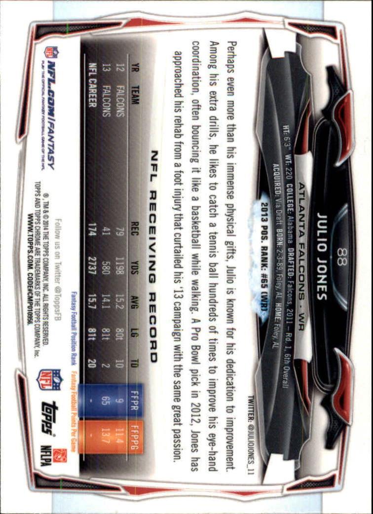 2014 Topps Chrome Football Part 2 Refractors Parallel Cards - Picture 60 of 233