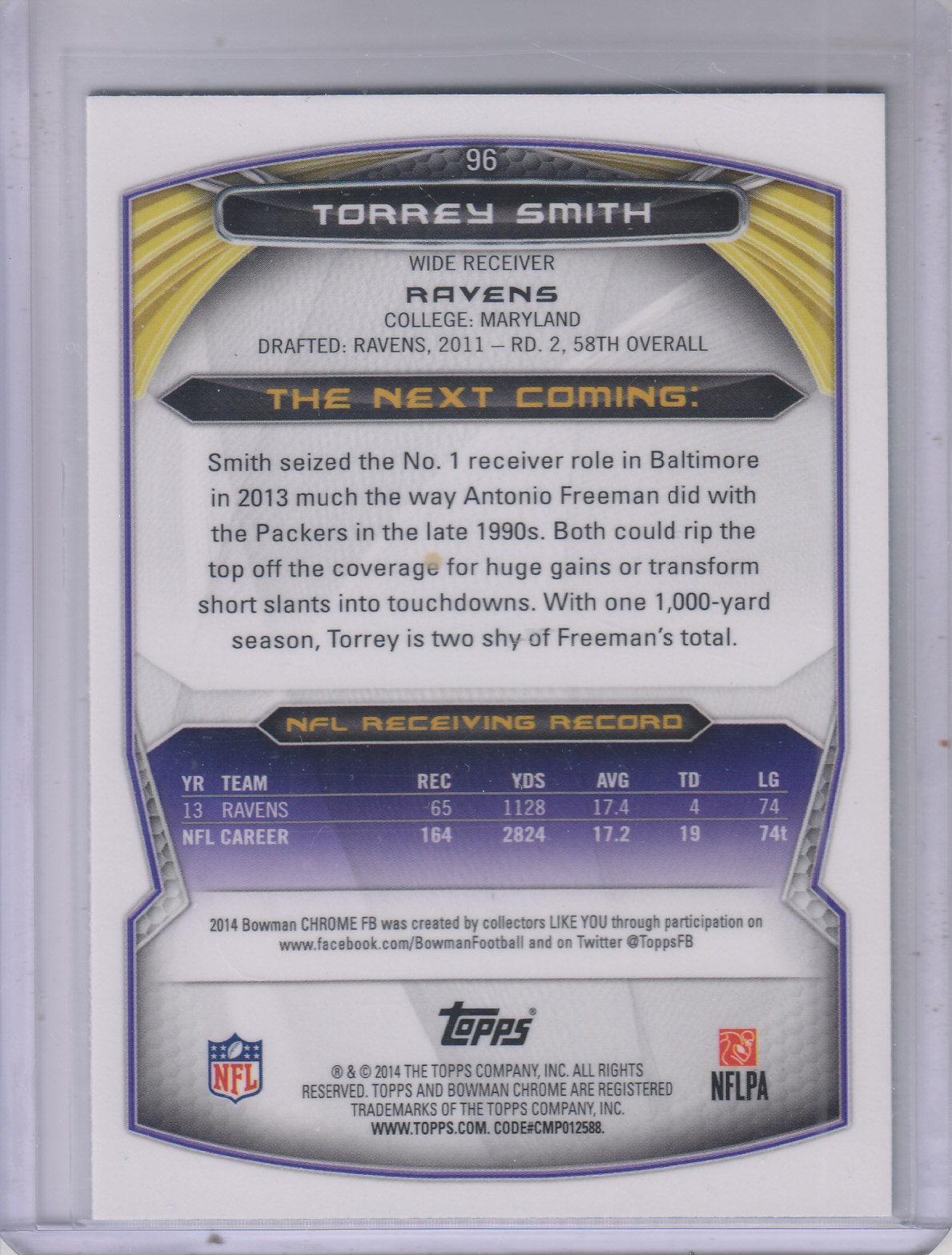 2014 Bowman Chrome Football Part 2 Parallel Refractors Cards - Picture 108 of 157