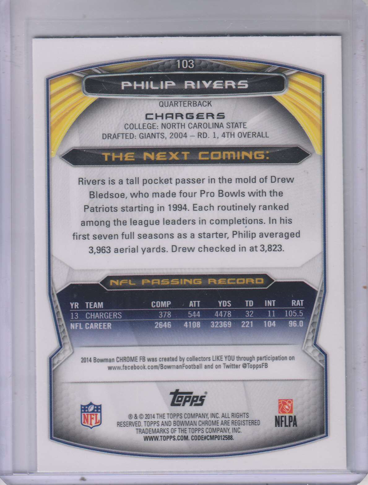 2014 Bowman Chrome Football Part 2 Parallel Refractors Cards - Picture 112 of 157