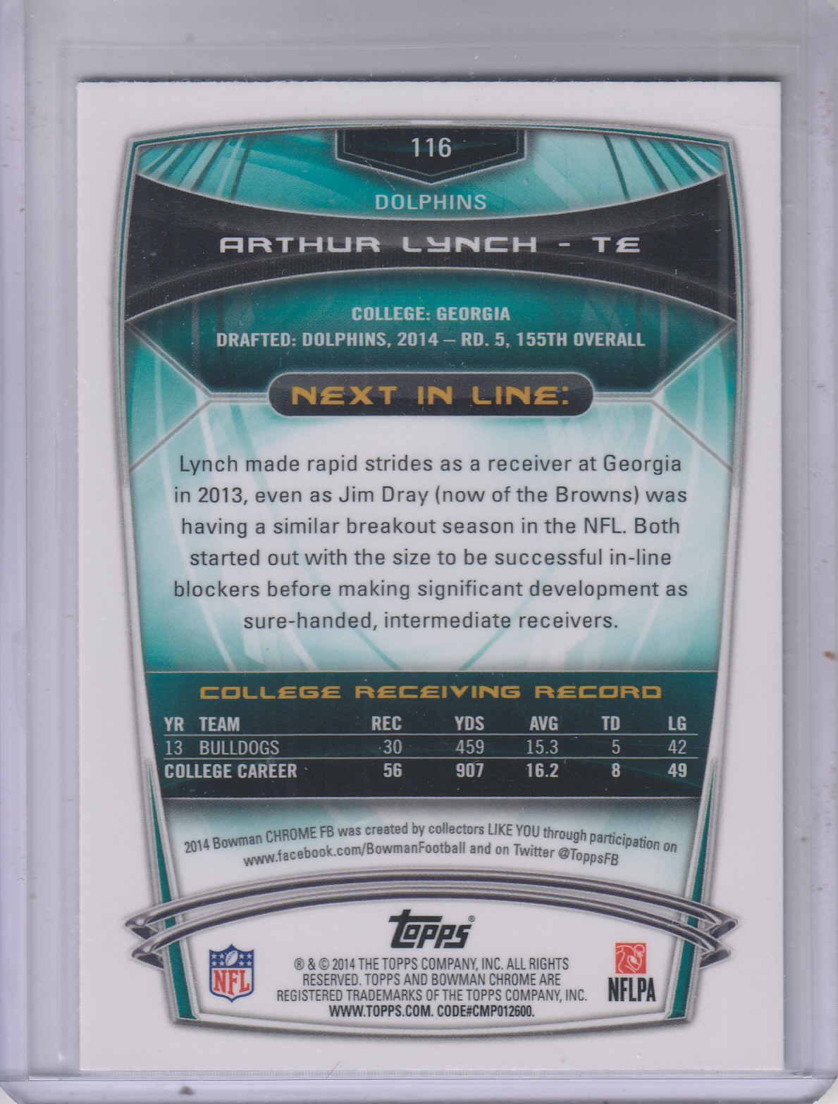 2014 Bowman Chrome Football Part 2 Parallel Refractors Cards - Picture 122 of 157
