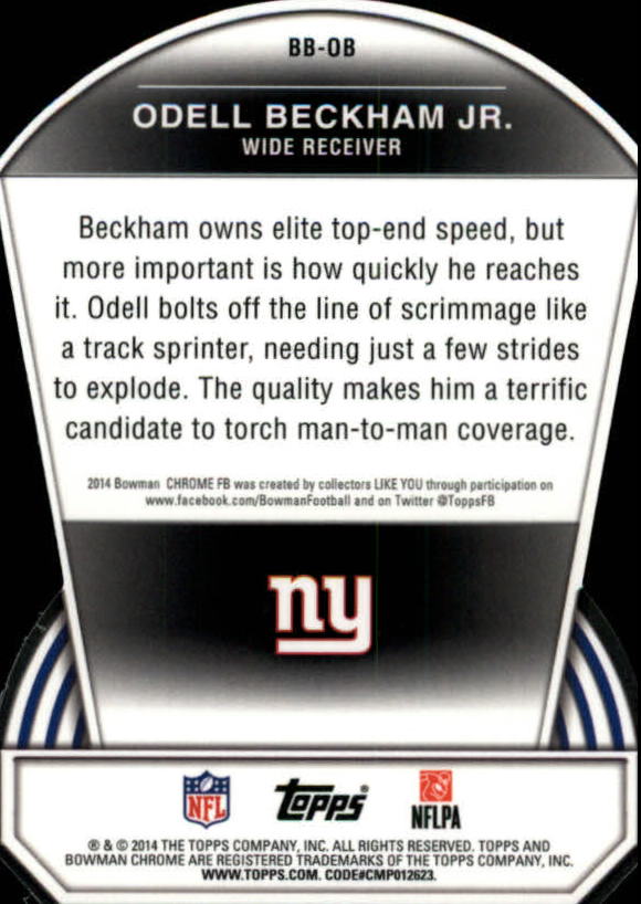 2014 Bowman Chrome Football Part 3 Insert and Rookie Autograph Cards - Picture 29 of 90