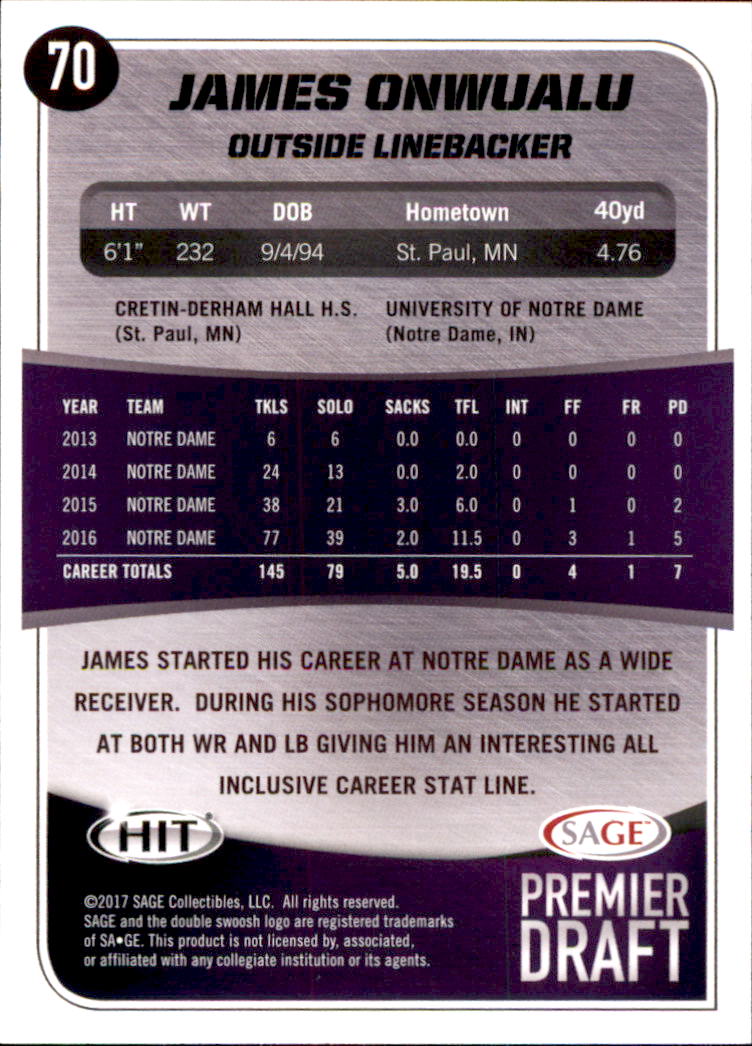 2017 SAGE HIT Premier Draft YOU PICK - Picture 83 of 149