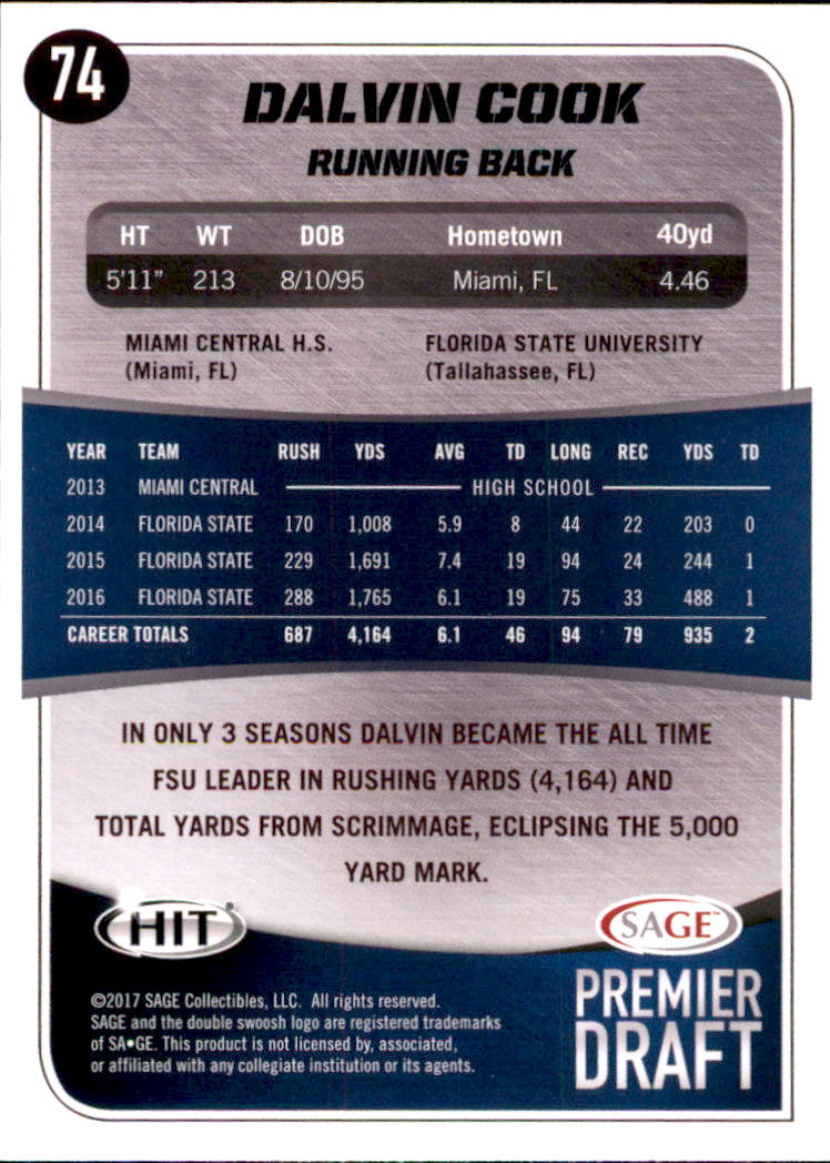 2017 SAGE HIT Premier Draft YOU PICK - Picture 91 of 149