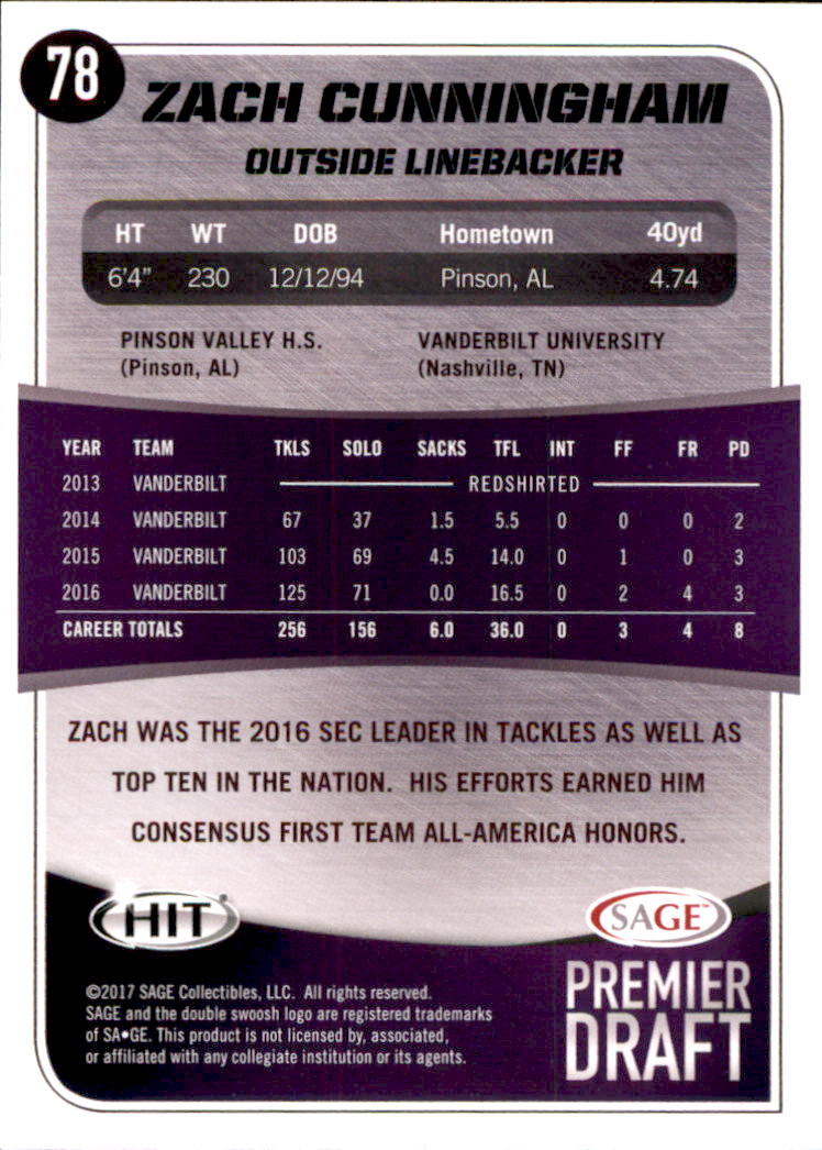 2017 SAGE HIT Premier Draft YOU PICK - Picture 97 of 149
