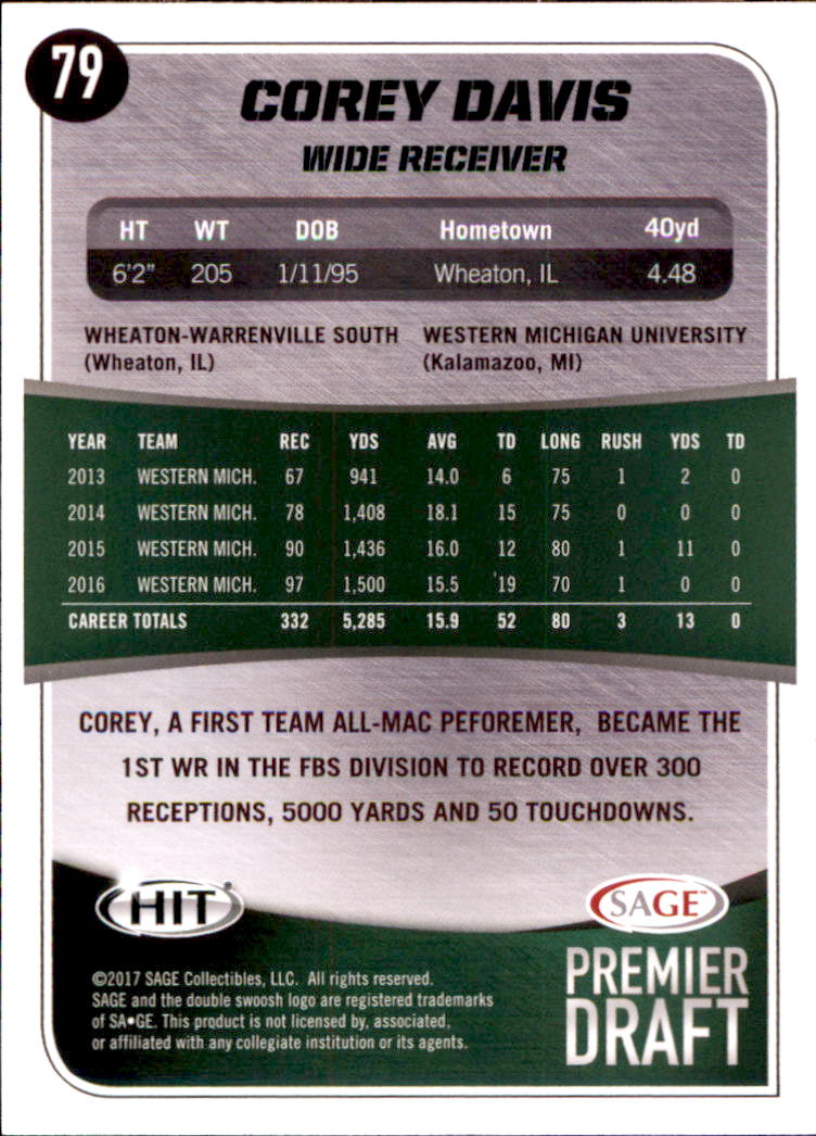 2017 SAGE HIT Premier Draft YOU PICK - Picture 99 of 149