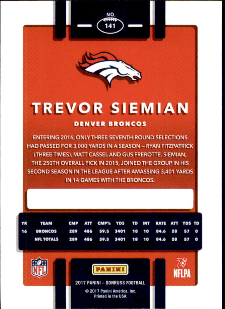 2017 Donruss Football 101-200 You Pick - Picture 50 of 119
