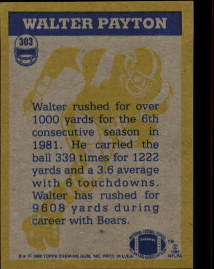 : 1982 Topps # 301 Bob Parsons Chicago Bears (Football Card)  NM/MT Bears Penn St : Collectibles & Fine Art